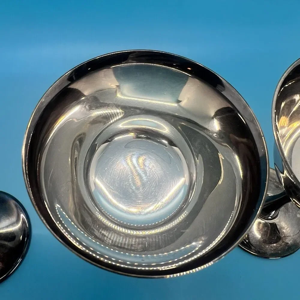 De Uberti Italy Silver Plated Goblets Set of 3 Vintage Italian Glasses